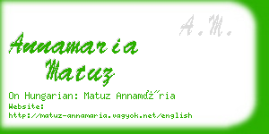 annamaria matuz business card